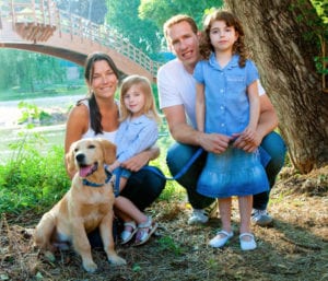 Family with Puppy